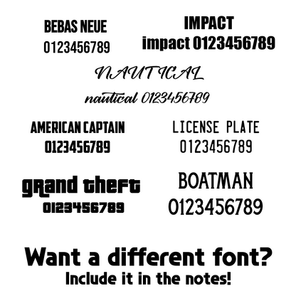 Comparison of different fonts on a white background