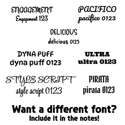 Collection of different fonts and text styles displayed on a white background.