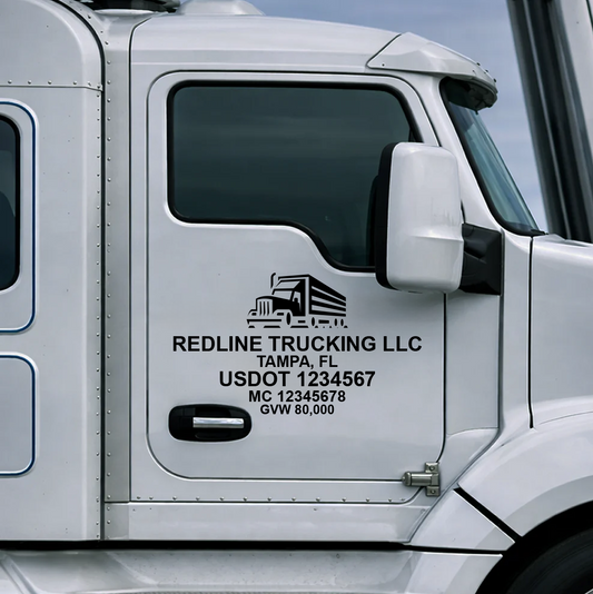 USDOT Regulation Numbers – Truck Door (Set of 2)