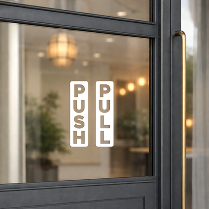 Push Pull Door Decals
