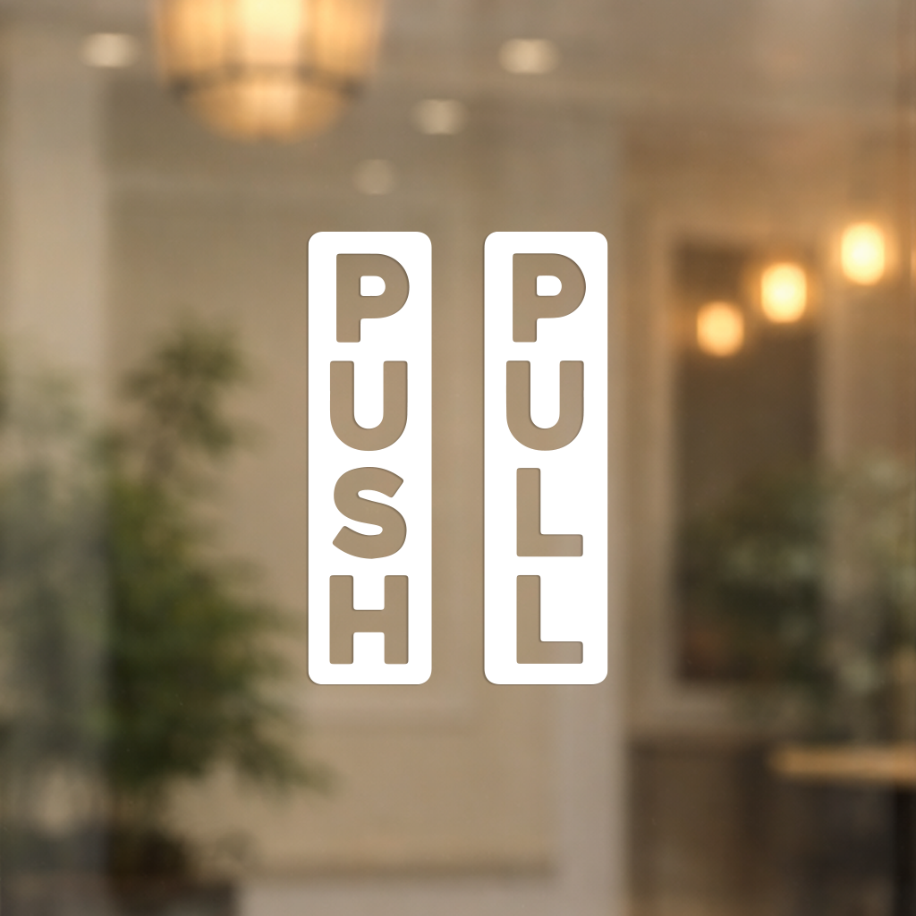 Push Pull Door Decals
