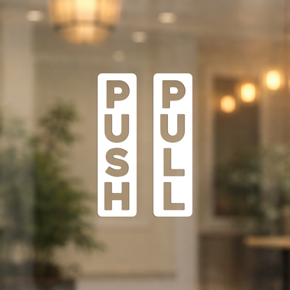 Push Pull Door Decals
