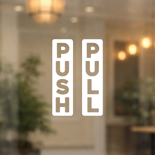 Push Pull Door Decals